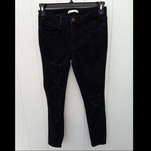 SO Skinny Distressed Black Jeans